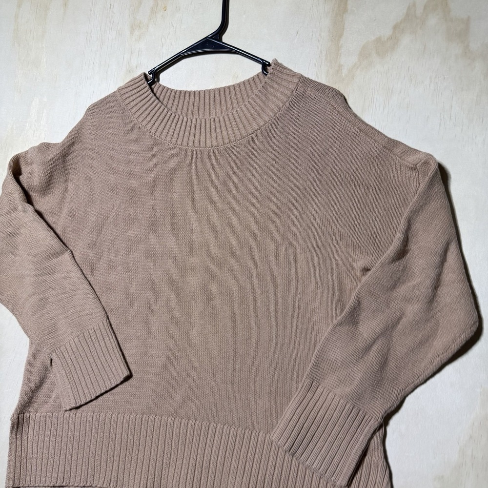 Sonoma Goods for Life Womens Beige Crewneck Knit Pullover Sweater Size Large - Picture 2 of 6